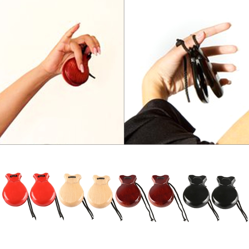 Castanet Flamenco - 2 Chiếc Truyền Thống Gỗ Castanet