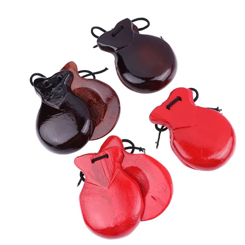 Castanet Flamenco - Orff Percussion Wood Castanets Traditional Design