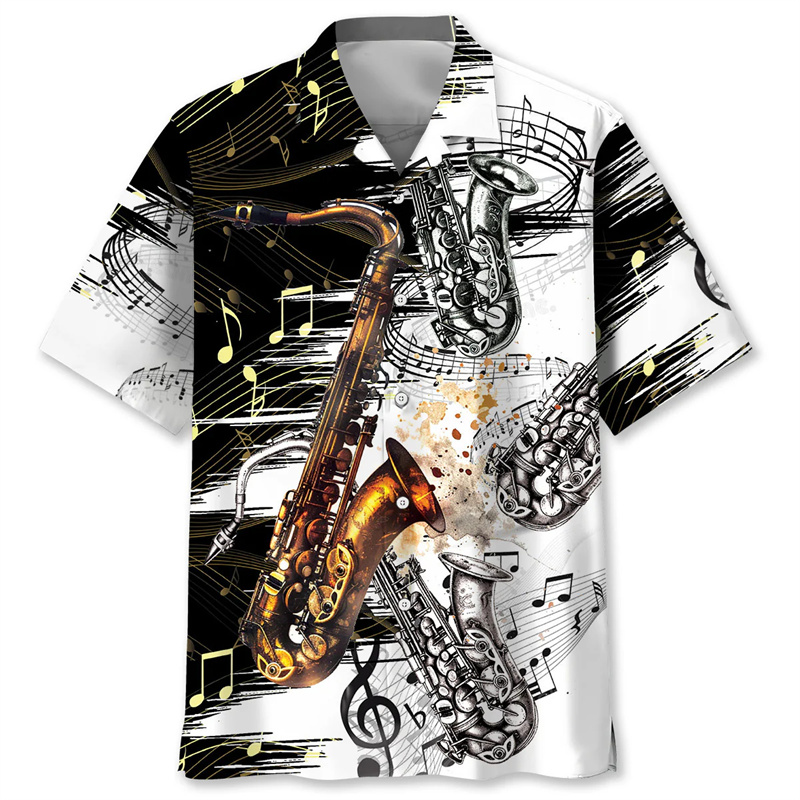 Musical Instrument Hawaiian - Saxophone Tropical Hawaiian Shirt Summer 3D