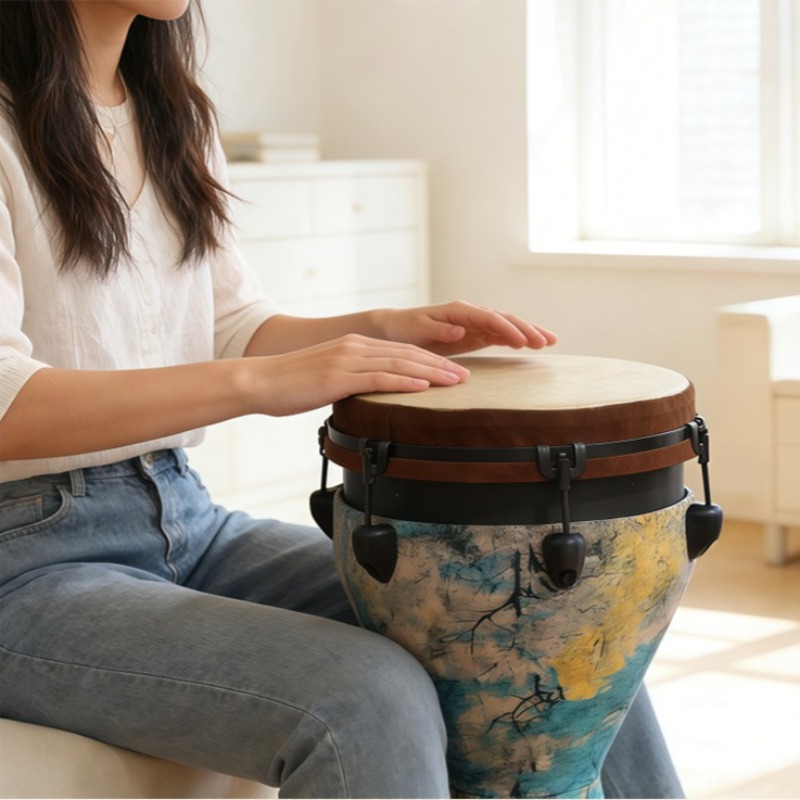 10/12Inch Djembe Colorful Wood - đánh giá và giá Musical Instrument Africa