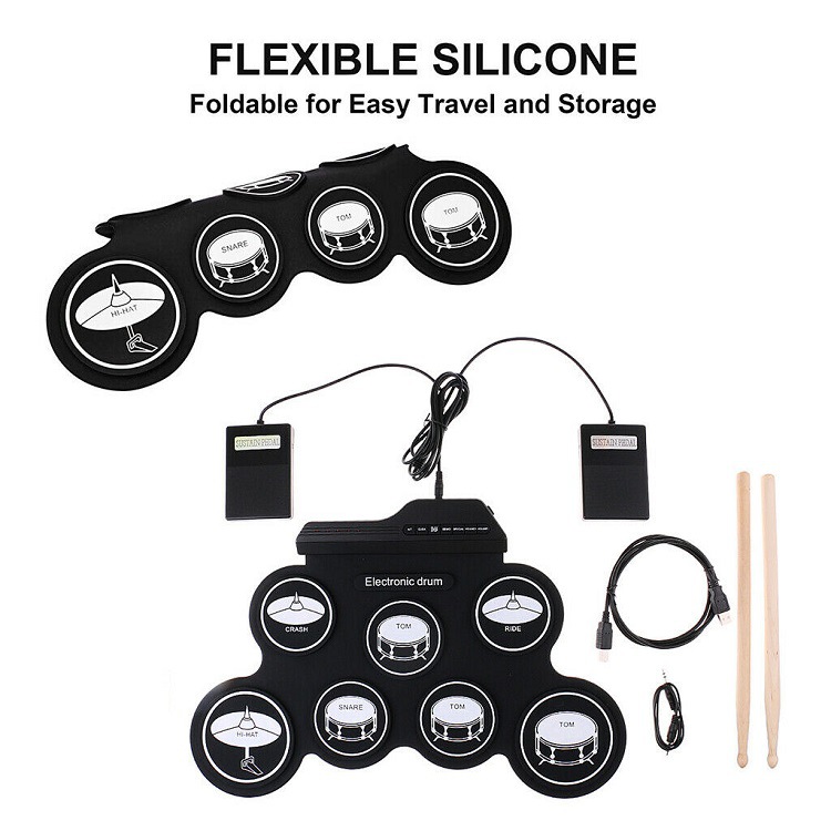 High Quality Silicon Drum Pad  - đánh giá và giá Musical Instrument Kit