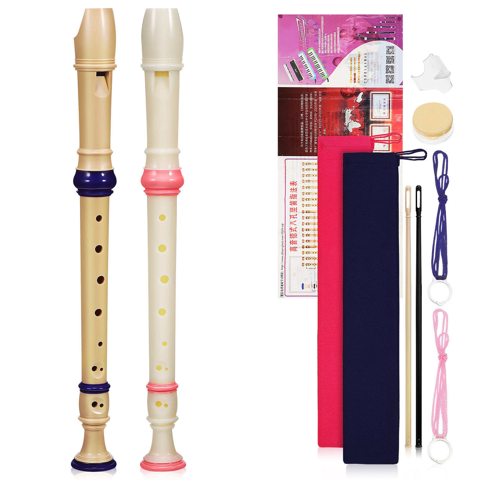 2Pcs Beginner Soprano Recorder - đánh giá và giá Soprano Recorder Plastic