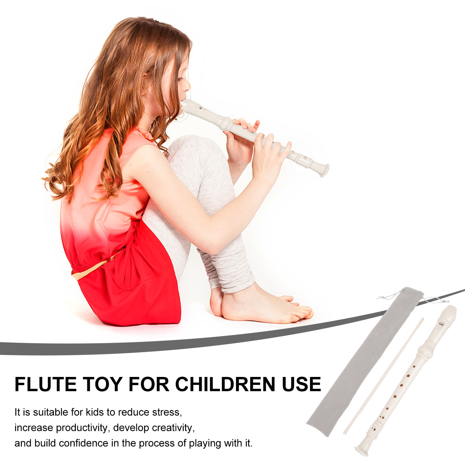 1Set 8-Hole Clarinet for Kids  - đánh giá và giá Soprano Recorder Plastic