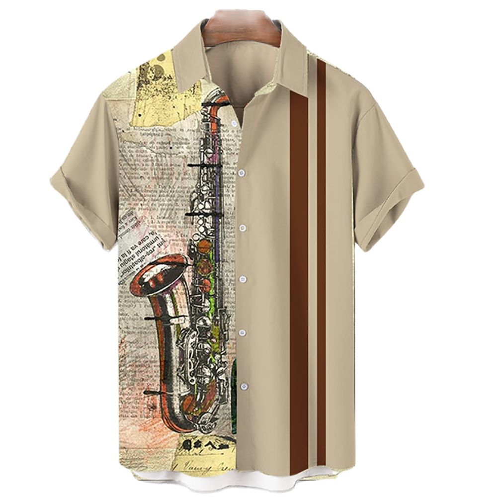 Men's Hawaiian Shirts For Men  - đánh giá và giá Musical Instrument Hawaiian
