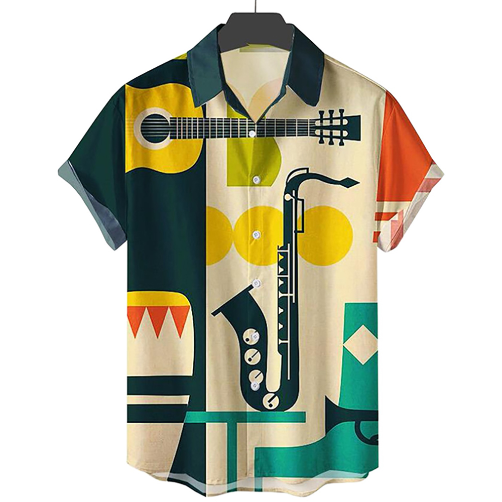 Men's Hawaiian Shirts For Men  - đánh giá và giá Musical Instrument Hawaiian