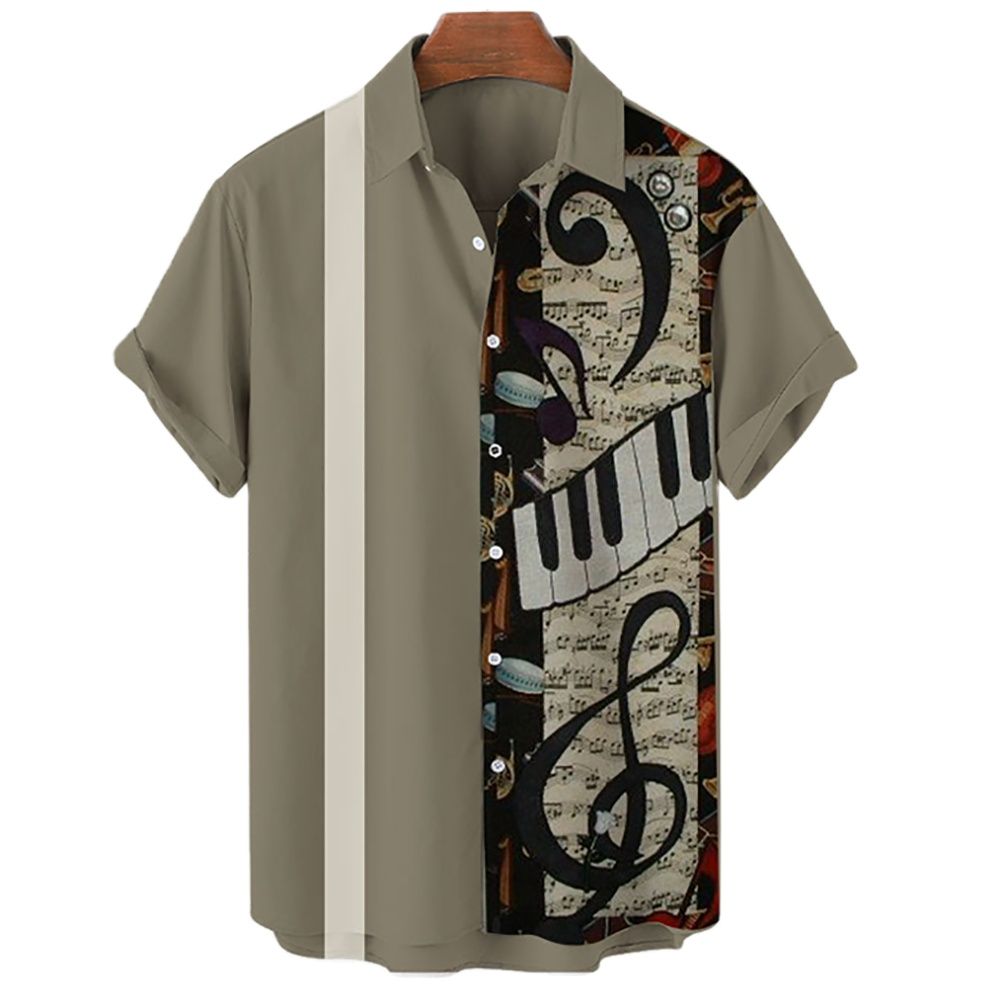Men's Hawaiian Shirts For Men  - đánh giá và giá Musical Instrument Hawaiian